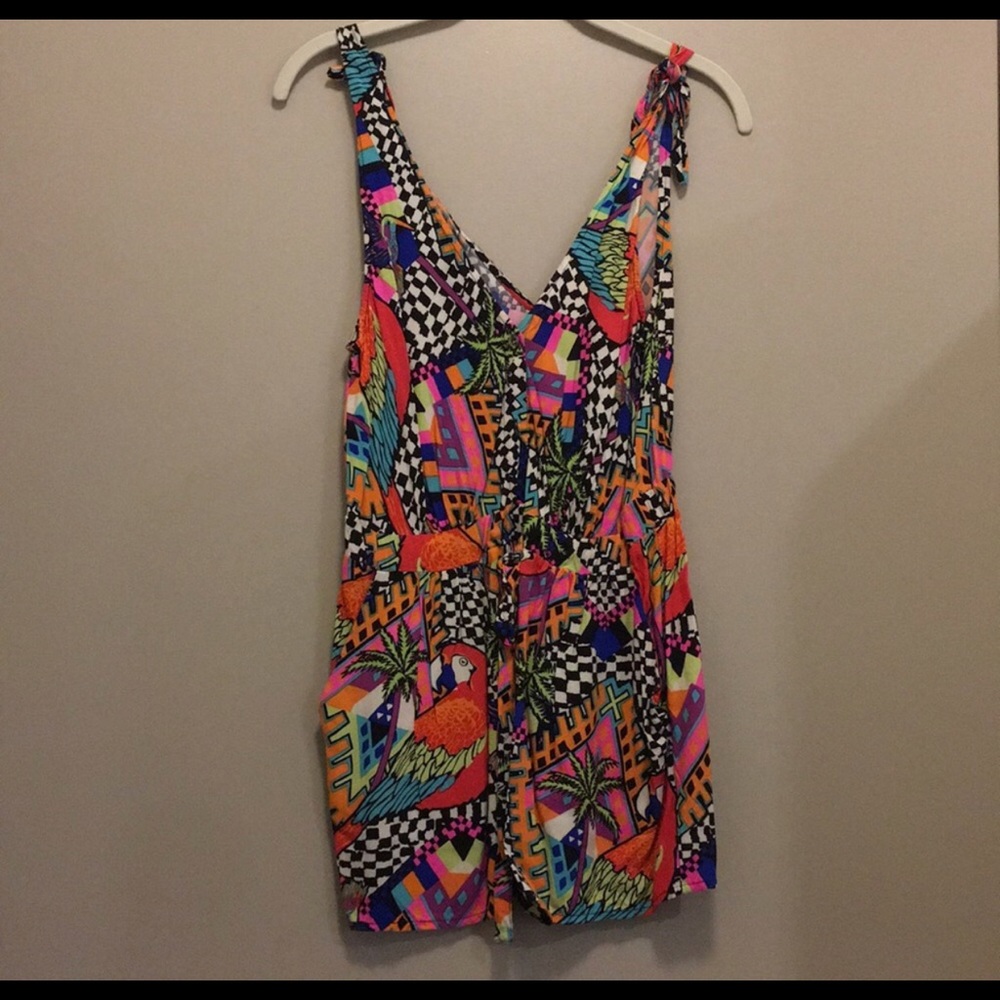 Mara Hoffman Parrot Geometric Print Romper